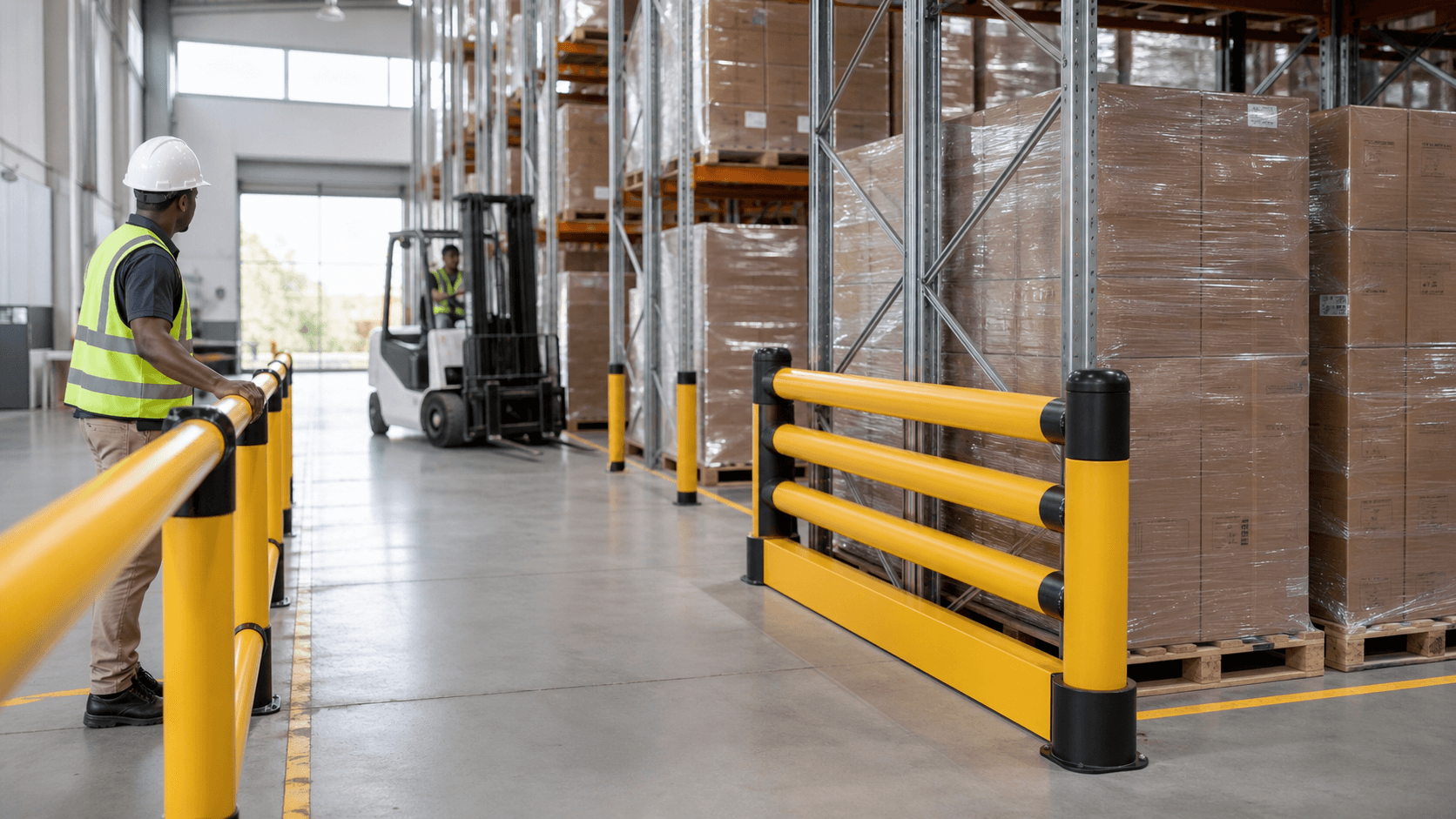 Representative image for the PVC Barriers & Rack Protection solution